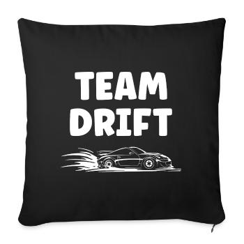 Energetic Drift Car Design - Sofa pillowcase 17,3'' x 17,3'' (45 x 45 cm) - black - Front