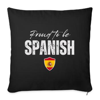 Spanischer Stolz, ich liebe Spanien - Sofakissenbezug 45 x 45 cm - Schwarz - Vorne