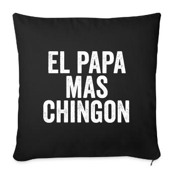 El Papa Mas Chingon - Housse de coussin décorative 45 x 45 cm - noir - Devant