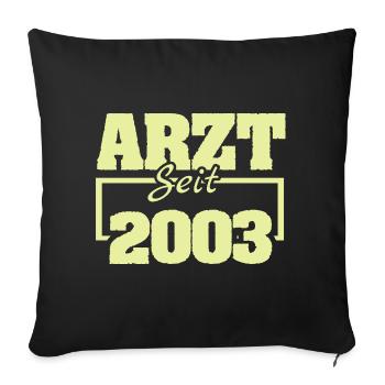 2003 - Housse de coussin décorative 45 x 45 cm - noir - Devant