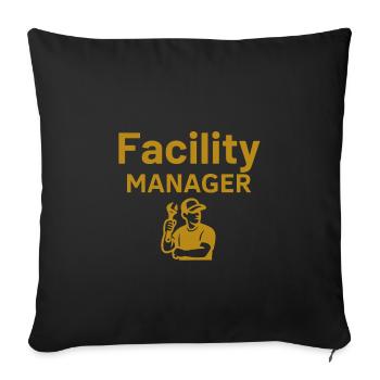 Facility Manager - Sofakissenbezug 45 x 45 cm - Schwarz - Vorne