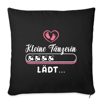 Soon Mom LITTLE DANCER INVITES Expectant Mother - Sofa pillowcase 17,3'' x 17,3'' (45 x 45 cm) - black - Front