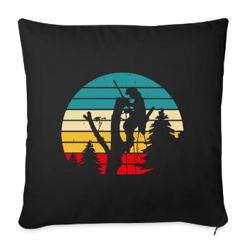 Funny Woodworker Woodworker Gift - Sofa pillowcase 17,3'' x 17,3'' (45 x 45 cm) - black - Front