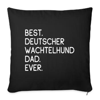Caille Allemande Chien - Housse de coussin décorative 45 x 45 cm - noir - Devant