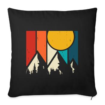 Hiking Hiker Mountaineer Gift - Sofa pillowcase 17,3'' x 17,3'' (45 x 45 cm) - black - Front