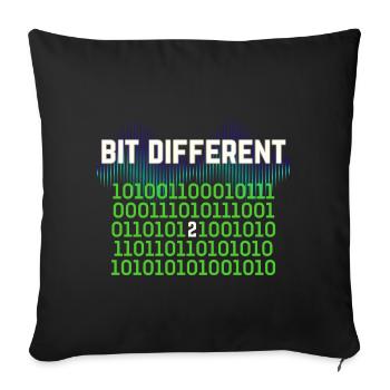Etwas Anders – Nerdy Binary Error Design - Sofakissenbezug 45 x 45 cm - Schwarz - Vorne