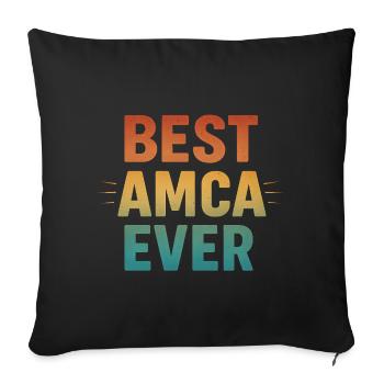 MEILLEUR AMCA JAMAIS VU - Slogan rétro turc vintage de l’oncle - Housse de coussin décorative 45 x 45 cm - noir - Devant