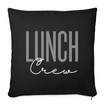 Patronne, Employée de la cafétéria - Housse de coussin décorative 45 x 45 cm - noir - Devant