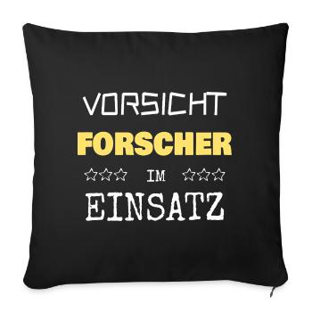 Vocation Researcher - Sofa pillowcase 17,3'' x 17,3'' (45 x 45 cm) - black - Front