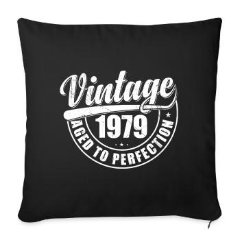 Geburtstagsgeschenk 1979 Jahrgang 1979 Retro 1979 - Sofakissenbezug 45 x 45 cm - Schwarz - Vorne