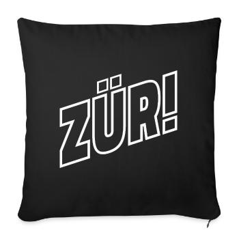 Zurich - Sofa pillowcase 17,3'' x 17,3'' (45 x 45 cm) - black - Front