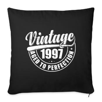 Geburtstagsgeschenk 1997 Jahrgang 1997 Retro 1997 - Sofakissenbezug 45 x 45 cm - Schwarz - Vorne