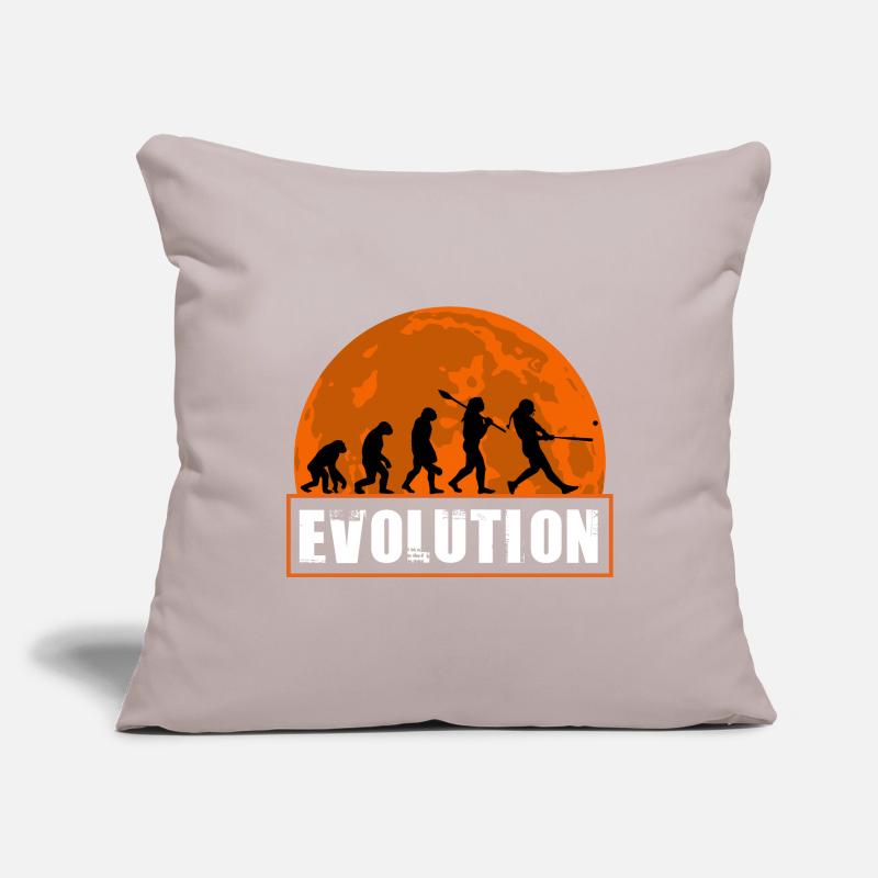 Baseball Softball Evolution Joueur Drôle Gift Art Housse de coussin décorative 45 x 45 cm