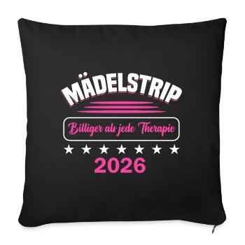 Girls' Trip 2026 Girls' Trip Girls' Tour Girls' Trip - Sofa pillowcase 17,3'' x 17,3'' (45 x 45 cm) - black - Front