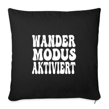 Wander Mode Enabled Design - Sofa pillowcase 17,3'' x 17,3'' (45 x 45 cm) - black - Front