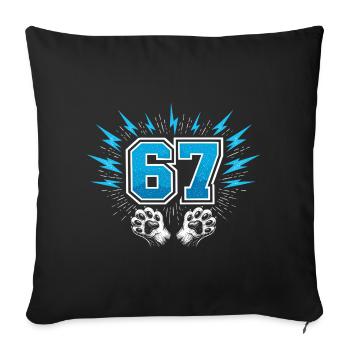 67 Six Seven - Cat's Paw - Sofa pillowcase 17,3'' x 17,3'' (45 x 45 cm) - black - Front