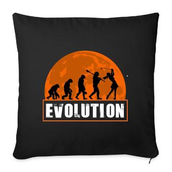 Evolution of Golf Golfing Girl Gift Golf Player - Sofa pillowcase 17,3'' x 17,3'' (45 x 45 cm) - black - Front