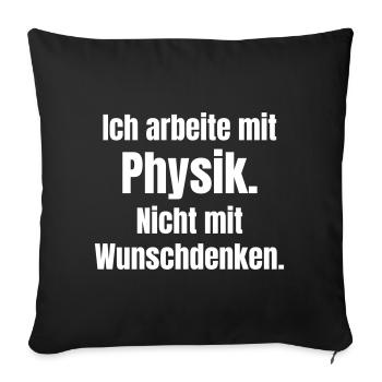 La physique au lieu de l’espoir - Housse de coussin décorative 45 x 45 cm - noir - Devant