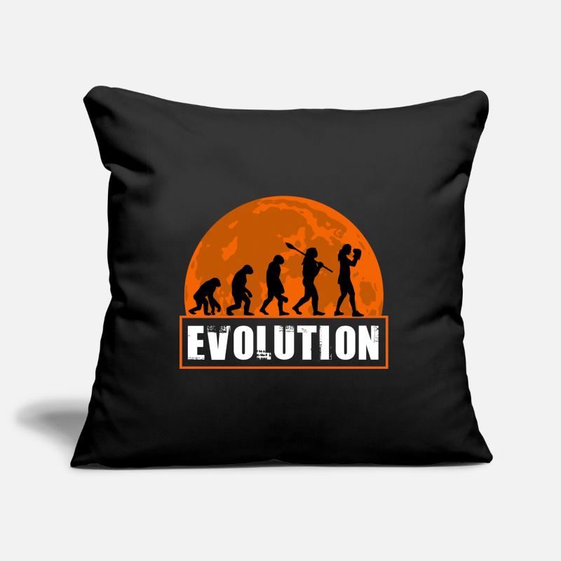 Évolution de la boxe Boxeuse Boxeuse Sports féminins Housse de coussin décorative 45 x 45 cm