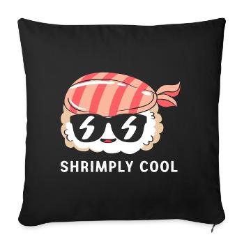shrimp - Sofa pillowcase 17,3'' x 17,3'' (45 x 45 cm) - black - Front