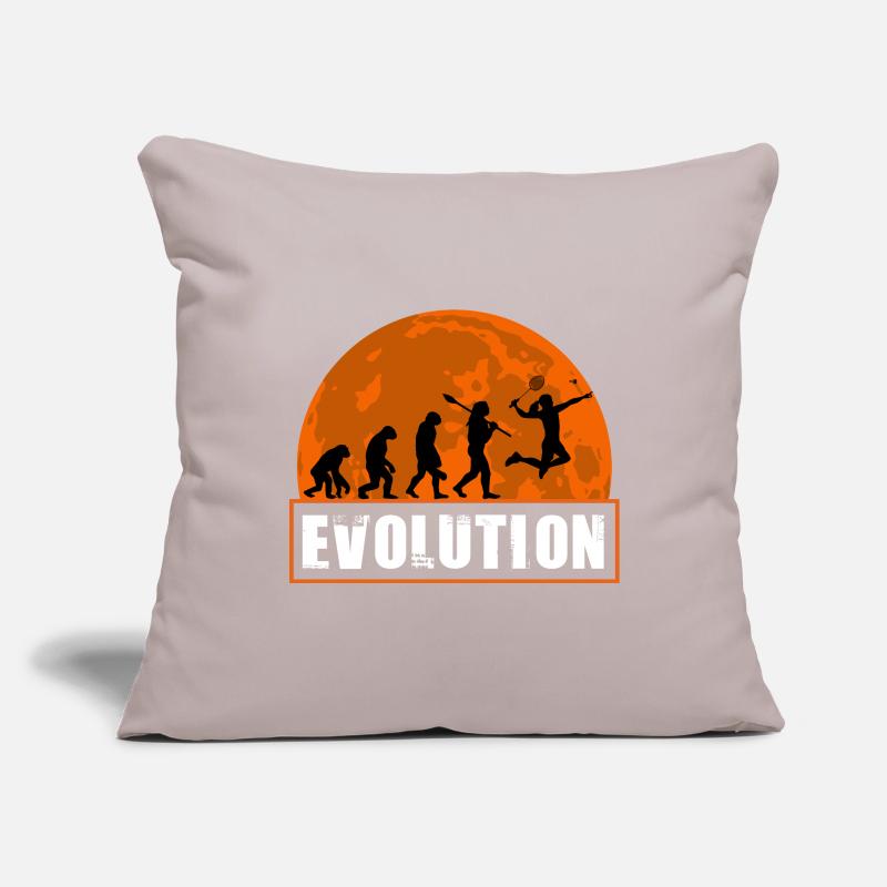 Badminton Evolution Player Retro Moon Sport Housse de coussin décorative 45 x 45 cm
