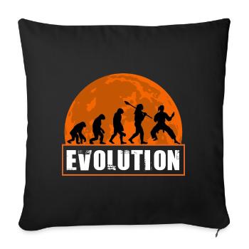 Evolution of Man Karate Martial Arts Dojo Coach - Sofa pillowcase 17,3'' x 17,3'' (45 x 45 cm) - black - Front