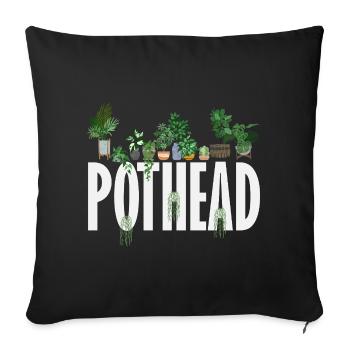 Plant Lovers Plants Gardeners Gardening - Sofa pillowcase 17,3'' x 17,3'' (45 x 45 cm) - black - Front