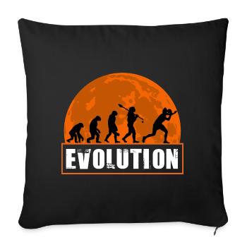 Évolution du tennis de table et du ping-pong - Housse de coussin décorative 45 x 45 cm - noir - Devant