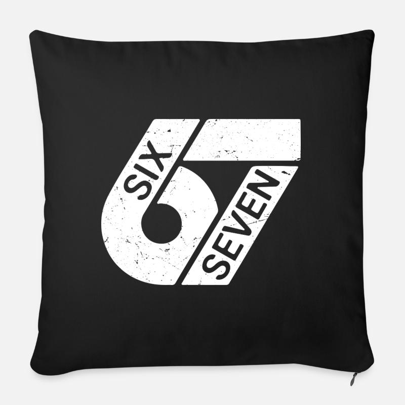 Six Seven Meme - Sofakissenbezug 45 x 45 cm - Schwarz