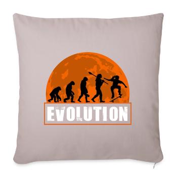 Skateboard Evolution Retro Sunset Skater - Sofakissenbezug 45 x 45 cm - helles Taupe - Vorne