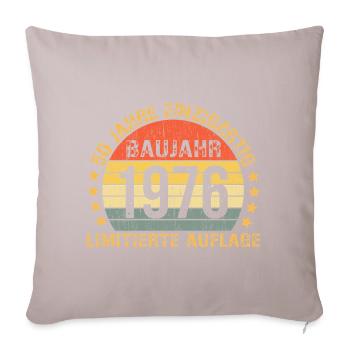 1976 Birthday 50 Decoration Funny 50 Birthday - Sofa pillowcase 17,3'' x 17,3'' (45 x 45 cm) - light taupe - Front
