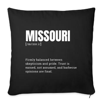 Missouri Bold Typo Art - Sofa pillowcase 17,3'' x 17,3'' (45 x 45 cm) - black - Front
