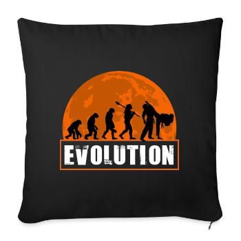 Judo Evolution Martial Arts Sunset Silhouette - Housse de coussin décorative 45 x 45 cm - noir - Devant