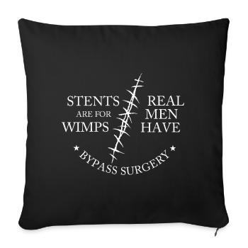 Chirurgie de pontage Survivant humoristique - Housse de coussin décorative 45 x 45 cm - noir - Devant