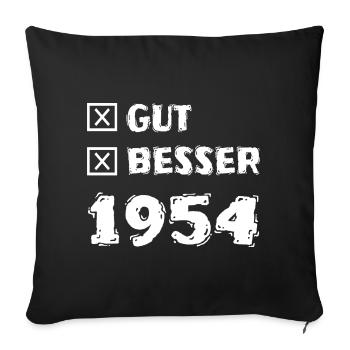 1954 - Sofa pillowcase 17,3'' x 17,3'' (45 x 45 cm) - black - Front