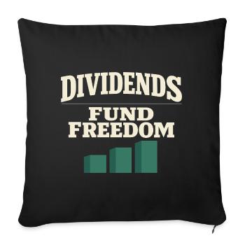 Long-term investor buys and holds - Sofa pillowcase 17,3'' x 17,3'' (45 x 45 cm) - black - Front