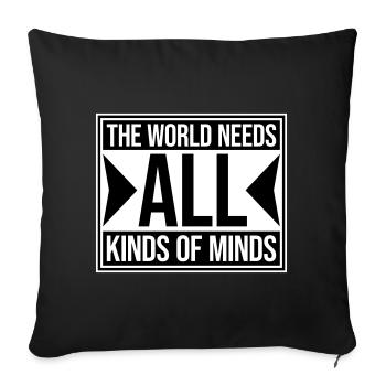 Le monde a besoin de toutes sortes d’esprits inspirants - Housse de coussin décorative 45 x 45 cm - noir - Devant