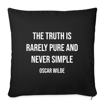 Oscar Wilde quote on truth - Sofa pillowcase 17,3'' x 17,3'' (45 x 45 cm) - black - Front