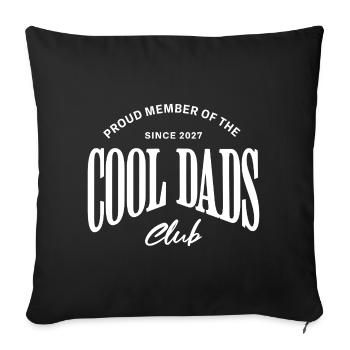 Papa 2027 - Membre fier du Club des Pères Cool - Housse de coussin décorative 45 x 45 cm - noir - Devant