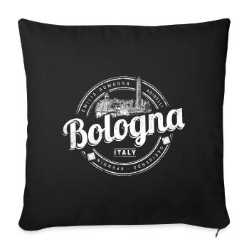 Bologna Emilia-Romagna mit Pasta Italien Souvenir - Sofakissenbezug 45 x 45 cm - Schwarz - Vorne