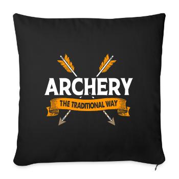 Archery Archery Archer - Sofa pillowcase 17,3'' x 17,3'' (45 x 45 cm) - black - Front