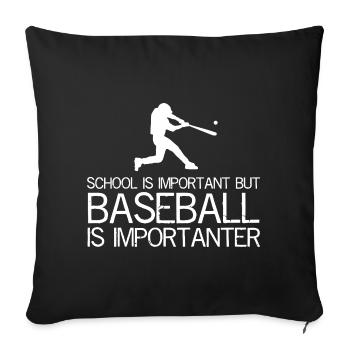 Devise du Tee de la Rivalité de Baseball - Housse de coussin décorative 45 x 45 cm - noir - Devant