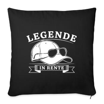 Legend retired - Sofa pillowcase 17,3'' x 17,3'' (45 x 45 cm) - black - Front