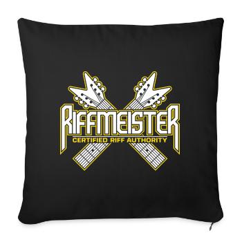 Riffmeister – Zertifizierter Riff-Autorität - Sofakissenbezug 45 x 45 cm - Schwarz - Vorne