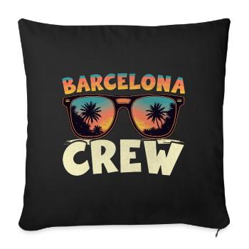 Barcelone Crew - Housse de coussin décorative 45 x 45 cm - noir - Devant