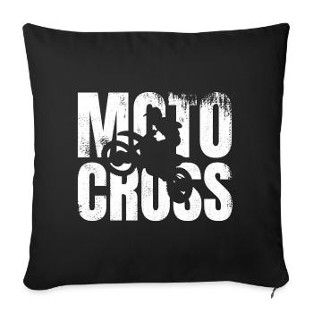 Moto Cross - Sofa pillowcase 17,3'' x 17,3'' (45 x 45 cm) - black - Front