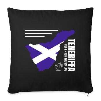 Expatrié de Tenerife - Housse de coussin décorative 45 x 45 cm - noir - Devant