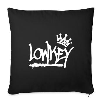 Discret Graffiti Tag Krone Hip Hop (blanc) - Housse de coussin décorative 45 x 45 cm - noir - Devant