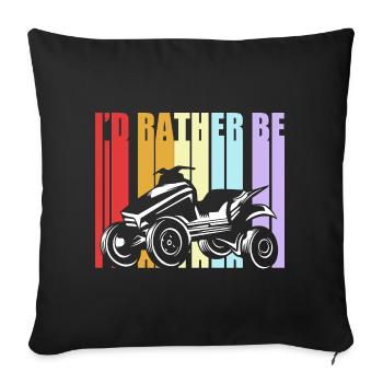 Quad - Sofakissenbezug 45 x 45 cm - Schwarz - Vorne