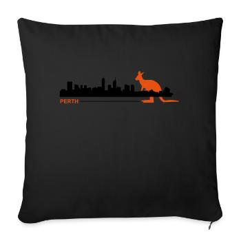 perth2 - Housse de coussin décorative 45 x 45 cm - noir - Devant